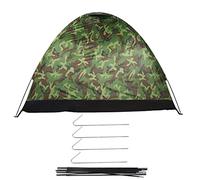 Protezione UV Impermeabile Camuffare Grande Tenda, Campeggio Familiare Escursionismo Portatile Leggero per 3-4 Persone, Design di Sfiato a Guardia a Stella, Impostazione Facile, Rete Rete per