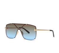 Protezione UV Integrato Occhiali Da Sole Degli Uomini Retrò Gradiente Montatura Occhiali Da Sole Outdoor Guida Metallo Sunnies, 6, Taglia unica