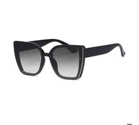 Protezione UV Occhiali da sole oversize Cat Eye per le donne di lusso moda grande telaio quadrato occhiali da sole per gli uomini retrò trendy Cateye Eyewear, grigio, Taglia unica