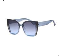 Protezione UV Occhiali da sole oversize Cat Eye per le donne di lusso moda grande telaio quadrato occhiali da sole per gli uomini retrò trendy Cateye Eyewear, Blu, Taglia unica