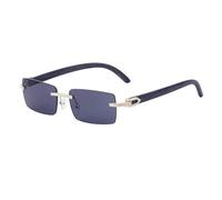 Protezione UV Retro Frameless Occhiali da sole da uomo Diamond-grain Specchio Gamba Per Le Donne Occhiali Da Sole Occhiali Da Sole, grigio, Taglia unica
