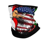Protezione UV Sciarpa a Mezza Faccia,America And Italy Italian Flag Combine Eagle,Ghetta da Collo Antipolvere Sciarpa al Collo per Yoga Escursionismo Donna 26X30cm