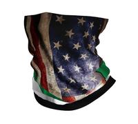 Protezione UV Sciarpa a Tubo,America And Italy Italian Flag Wavy,Passamontagna Antiscivolo Headwrap per Arrampicata Adulto Yoga 26X30cm