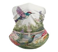 Protezione UV Sciarpa a Tubo, Protezione del Viso Garden with Birds And Flowers Antivento Fascia per Capelli per Adulto Sports Donna