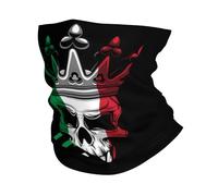 Protezione UV Sciarpa al Collo,Italy Italian Flag And Skull,Decorazione facciale Antiscivolo Fascia per Capelli per Yoga Ciclismo Estivo 26X30cm