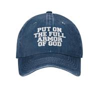 Protezione UV Trucker Cappellino Put On The Full Armor of God Religious Cappellini Casuali Regolabile Baseball Cappelli per Donna Uomo Sport
