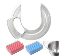 Protezione Versatore per Kitchen Aid 4.5-5QT Stand Mixer, paraschizzi trasparente per accessori Kitchen aid, Copri Ciotola Antispruzzo per Ciotola in Acciaio Inox Kitchen aid con 2 Spugne da Cucina