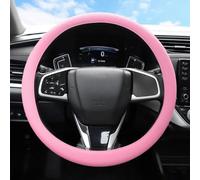 Protezione Volante Pinauto, Pinauto Coprivolante in Silicone Antiscivolo per Auto Universale, Accessori Interni per Volanti da 32 a 40 cm, Rosa