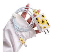 Protezioni a Forma di Fiore, Protezione del Cavo per il Caricabatterie dell'Phone, Cavo Dati per il Caricabatterie o la Linea di Auricolari, Salvafili per Phone X 13 12 11 Pro Max - Girasole