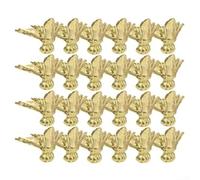 Protezioni angolari antiche in lega di zinco per scatole, piedini per gambe, set da 4 a 16 per uso protettivo e decorativo su scatole di legno (12 pezzi)