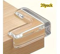 Protezioni Angolari di Trasparenti, 20 Pezzi - Gel ad Adesione, Adatte per Tavoli, Mobili e Vetrine - Senza PVC, Protezione Hardware, Imprevisti con Angoli di Tavoli, Design
