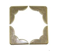 Protezioni angolari for cartelle, Protezioni angolari in ottone, 30 pezzi Bronzo Libro Scrapbooking Album Menu Protezioni angolari Angoli in metallo for libri, 22 * 22 mm, adatti for cerniera porta