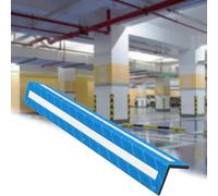 Protezioni Angolari for Pareti da Garage, Paraurti In Gomma a Forma di L con Strisce Gialle Riflettenti for Parcheggi, Protezioni Antiurto for Pali, Lunghezza 80cm(Blue)
