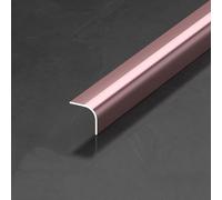 Protezioni Angolari In Alluminio, 3 Pezzi*1 M Profilo Barra Di Transizione Anodizzato Per Protezione E Decorazione Di Telai Di Porte, Armadi E Battiscopa(Rose Gold,25x25mm)