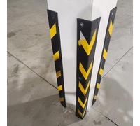 Protezioni angolari in gomma per garage e montanti di magazzino, disponibili in confezioni da 4, 6, 10, 12, 18, o 20. Protegge i bordi e le portiere dell'auto da eventuali danni.
