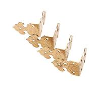Protezioni angolari in Metallo, Protezioni angolari for Scatola di Metallo, 4 Pezzi 25x25 mm Ottone Antico Scatola di Legno Piedi Gamba Staffe angolari Proteggi Hardware Artigianato in Metallo Staffa