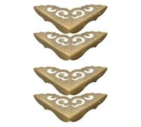 Protezioni angolari in ottone, 4 pezzi, 6,6 cm, 8 cm, protezioni decorative per mobili, design elegante per mobili e cassetti (6,6 cm)