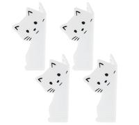 Protezioni Angolari Mobili in Silicone a Forma di Gatto 4 Pezzi | Bianco, Giocoso, per Zoccolo e Mobili, Installazione Facile, Riduce Urti Accidentali, Protegge Pavimento