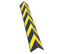 Protezioni angolari, Paraspigoli in gomma a forma di L con striscia riflettente, confezione da 2, diverse misure, larghezza 10 cm, spessore 1 cm, giallo