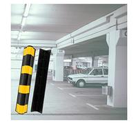 Protezioni angolari, Paraspigoli riflettenti in gomma for uso commerciale, tagliabili, nero-giallo, 10x1x(60-120) cm
