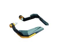 Protezioni antivento for manubrio da 7/8" for moto, scooter, mountain bike, leva freno con rinforzo in alluminio(Gold)