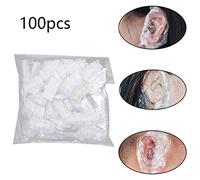 Protezioni auricolari, 100 pezzi di coperture per le orecchie impermeabili per protezioni in plastica strumento tintura per capelli usa e getta per le auricoli da bagno, coperture monouso