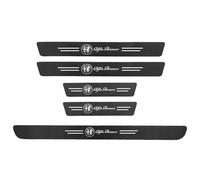 Protezioni Battitacco Auto per Alfa Romeo 159 147 156 155 166 Giulietta Araignée GT Stelvio Giulia Mito, 5Pcs Protezioni Battitacco in Fibra di Carbonio Adesivi Battitacco Antiscivolo e Antigraffio