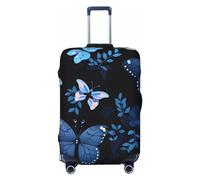 Protezioni da coperchio, protezione da casse tipo, Coprivaligia con farfalla blu, da 18 a 32 pollici, protezioni for valigie(XL)