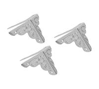 Protezioni Decorative per Angoli, Scatola da 12 Pezzi Protezioni per Angoli Decorative per Angoli in Legno Hadrware(Argento)
