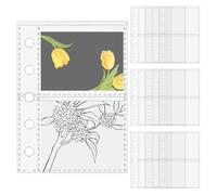 Protezioni Di Fogli Di Raccoglitore-10 Pezzi M5 Inserti Trasparenti A 5 Anelli, Maniche Politiche Resistenti Alla Resistenti, Facile Conservazione Del Documento A Lungo Termine | Titolare Per