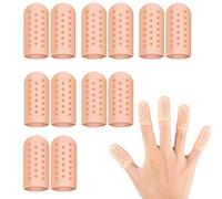Protezioni Dita in Silicone, 12 Pezzi Elasticità Gel Protezioni Per le Dita, Proteggi Dita e Pollici, Protezione Copridita in Silicone, Morbido Copridita Mani Traspiranti, Protezione per Le Dita