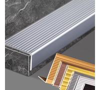 Protezioni for bordi di scale, protezioni in alluminio for gradini, maggiore sicurezza for anziani e bambini durante la salita e la discesa delle scale(Silver,8 * 5cm)