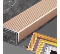 Protezioni for bordi di scale, protezioni in alluminio for gradini, maggiore sicurezza for anziani e bambini durante la salita e la discesa delle scale(Champagne,10 * 2cm)