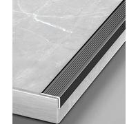 Protezioni for gradini antiscivolo in lega di alluminio - Protezioni di sicurezza impermeabili for tutte le superfici - 1 pezzo(Black,L 90cm)