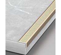 Protezioni for gradini antiscivolo in lega di alluminio - Protezioni di sicurezza impermeabili for tutte le superfici - 1 pezzo(Gold,L 100cm)