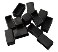Protezioni in gomma per gambe dei mobili, confezione da 12, per la base di sedie e tavoli, per limitare i segni di abrasione e migliorare la stabilità su pavimenti lisci (20 x 40 mm)