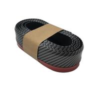 Protezioni in gomma per paraurti anteriore auto da 2,5 m, spoiler per carrozzeria, modanature esterne lucide Pezzi Spoiler Posteriore(Fiber Black)