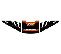 PROTEZIONI LATERALI E PARASERBATOIO RESINATO ADESIVO EFFETTO 3D, COMPATIBILE CON KTM ADVENTURE 790 (Arancione v2)