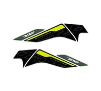 PROTEZIONI LATERALI SERBATOIO RESINA 3D COMPATIBILE CON BENELLI TRK 702 2023 L-165 (Verde)