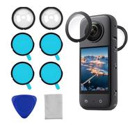 Protezioni Lenti Premium per Insta360 X3, Kit di 2 Proteggi Lente Impermeabili, Compatibile con Insta360 One X3, Anti-Graffi, Anti-Urti, Alta Trasparenza, Facile Installazione per Action Camera