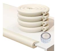 Protezioni per bordi a forma di U per bambini, 4 m, in schiuma, a prova di bambino, protezione per bordi a prova di bambino, adatta per mobili in vetro più sottili inferiori a 1,5 cm (bianco latte)