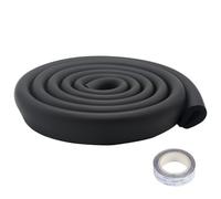 Protezioni per bordi a forma di U per tavolino da caffè, in schiuma, protezione paraurti di sicurezza, protezioni angolari per bambini, adatte per mobili, camino, piano di lavoro, 2 m (Negro)