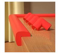 Protezioni per bordi e angoli con 4 protezioni per angoli in schiuma, strisce paraurti autoadesive per mobili, armadi, scale e gradini(Red,5 m/16.4ft)