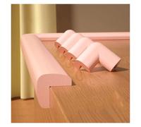 Protezioni per bordi e angoli con 4 protezioni per angoli in schiuma, strisce paraurti autoadesive per mobili, armadi, scale e gradini(Pink,5 m/16.4ft)