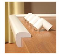 Protezioni per bordi e angoli con 4 protezioni per angoli in schiuma, strisce paraurti autoadesive per mobili, armadi, scale e gradini(Beige,5 m/16.4ft)