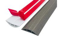Protezioni per Cavo a Pavimento Autoadesiva,Copertura Cavi,Canalina Passacavi Calpestabile Morbido del PVC,Copricavi,Per Nascondere e Proteggere i Cavi in Case,Uffici (3 Metro, Grano di legno D)