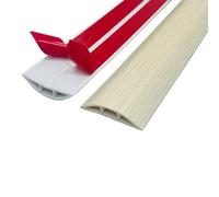 Protezioni per Cavo a Pavimento Autoadesiva,Copertura Cavi,Canalina Passacavi Calpestabile Morbido del PVC,Copricavi,Per Nascondere e Proteggere i Cavi in Case,Uffici (3 Metro, Grano di legno C)