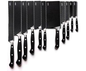 Protezioni per coltelli da cuoco professionali - 11 coprilama universale - extra resistenza, plastica ABS e fodera in feltro senza BPA, non tossica e adatta agli alimenti