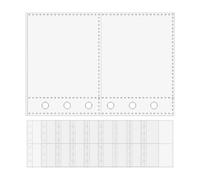 Protezioni per fogli - PP 10 pezzi, trasparenti a 6 anelli A7, ricariche per copertine per raccoglitori | ottimo per il personale 'ufficio amministrativo, gli educatori