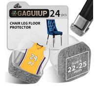 Protezioni per gamba sedia, 24 pezzi da 1,9 cm quadrati in silicone, coperture per piedi mobili, tappi per gambe sgabello evitare graffi sul